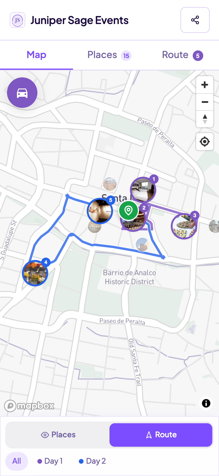 Juniper Sage Events venue map